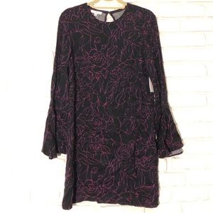 Equipment Mari Dress in black / red rose small